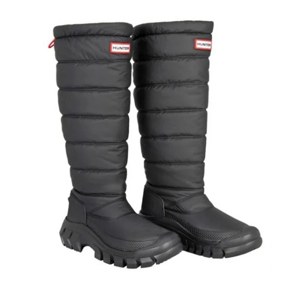Hunter Intrepid Tall Snow Boots, Black, NIB, Size 7 - Picture 1 of 5